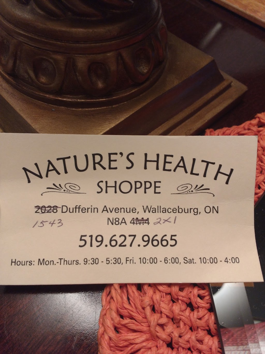 Natures Health Shoppe | 1543 Dufferin Ave, Wallaceburg, ON N8A 2X1, Canada | Phone: (519) 627-9665