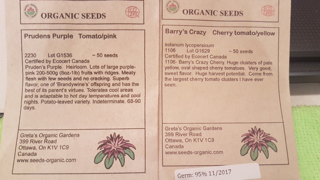 Gretas Organic Gardens | 399 River Rd, Gloucester, ON K1V 1C9, Canada | Phone: (613) 521-8648