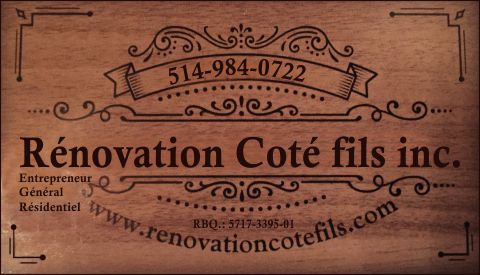Rénovation Coté Fils Inc | 861 42e Rue, Laval, QC H7R 2B9, Canada | Phone: (514) 984-0722