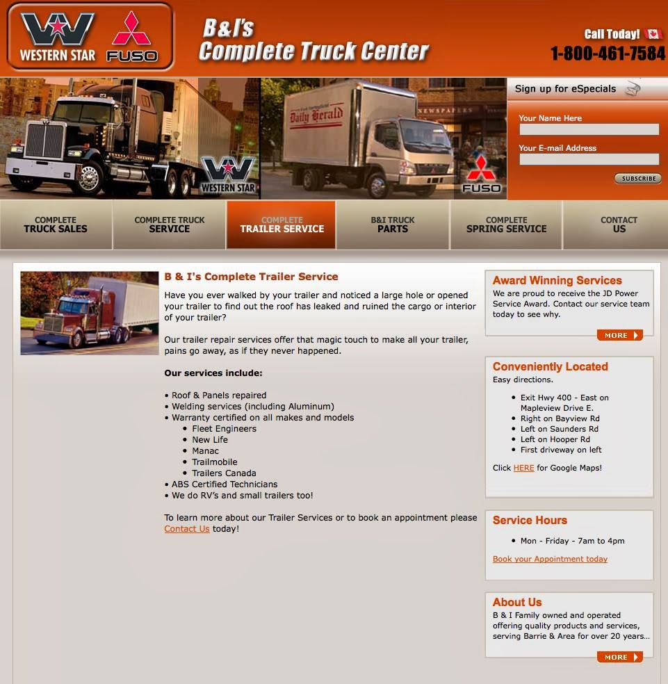 Complete Trailer Service | 480 Dunlop St W, Barrie, ON L4N 9W5, Canada | Phone: (705) 792-7616