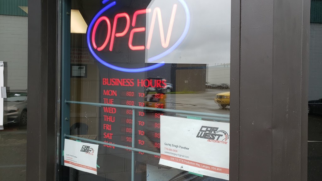 Carwest Automotive | 5778 Production Way UNIT 113, Langley, BC V3A 4N4, Canada | Phone: (778) 989-0856