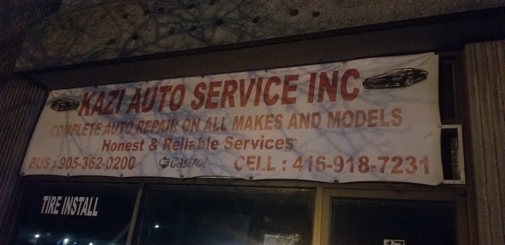 Kazi Auto Service Inc | 7385 Torbram Rd unit 17, Mississauga, ON L4T 3Y9, Canada | Phone: (905) 362-0200