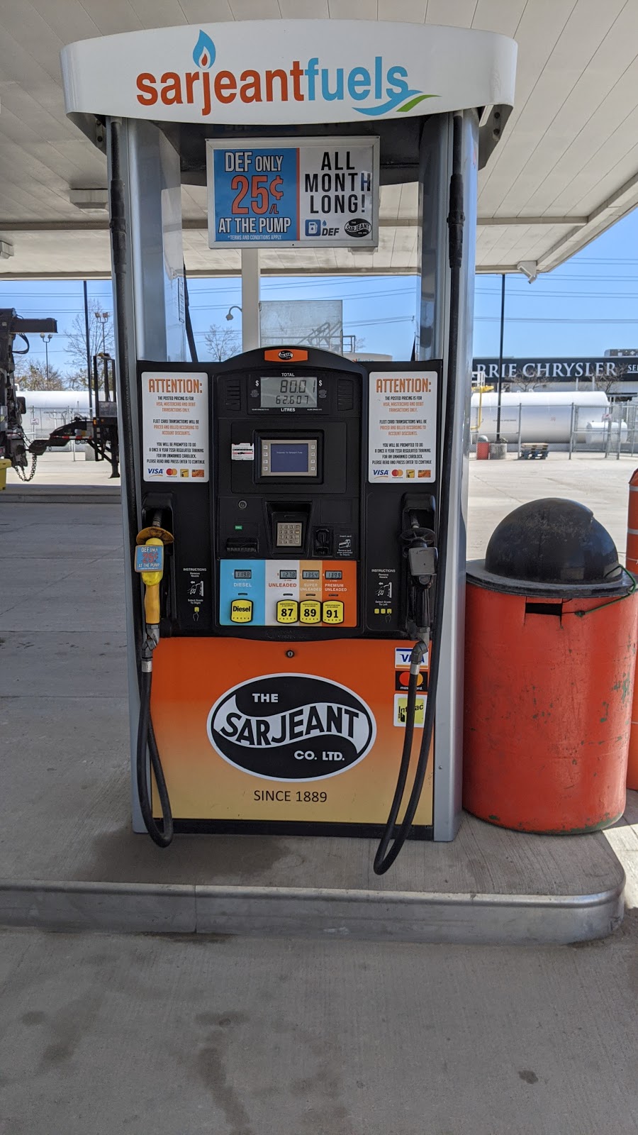 Sarjeant Commercial Fuels | Barrie, ON L4N 4V9, Canada | Phone: (800) 461-8475