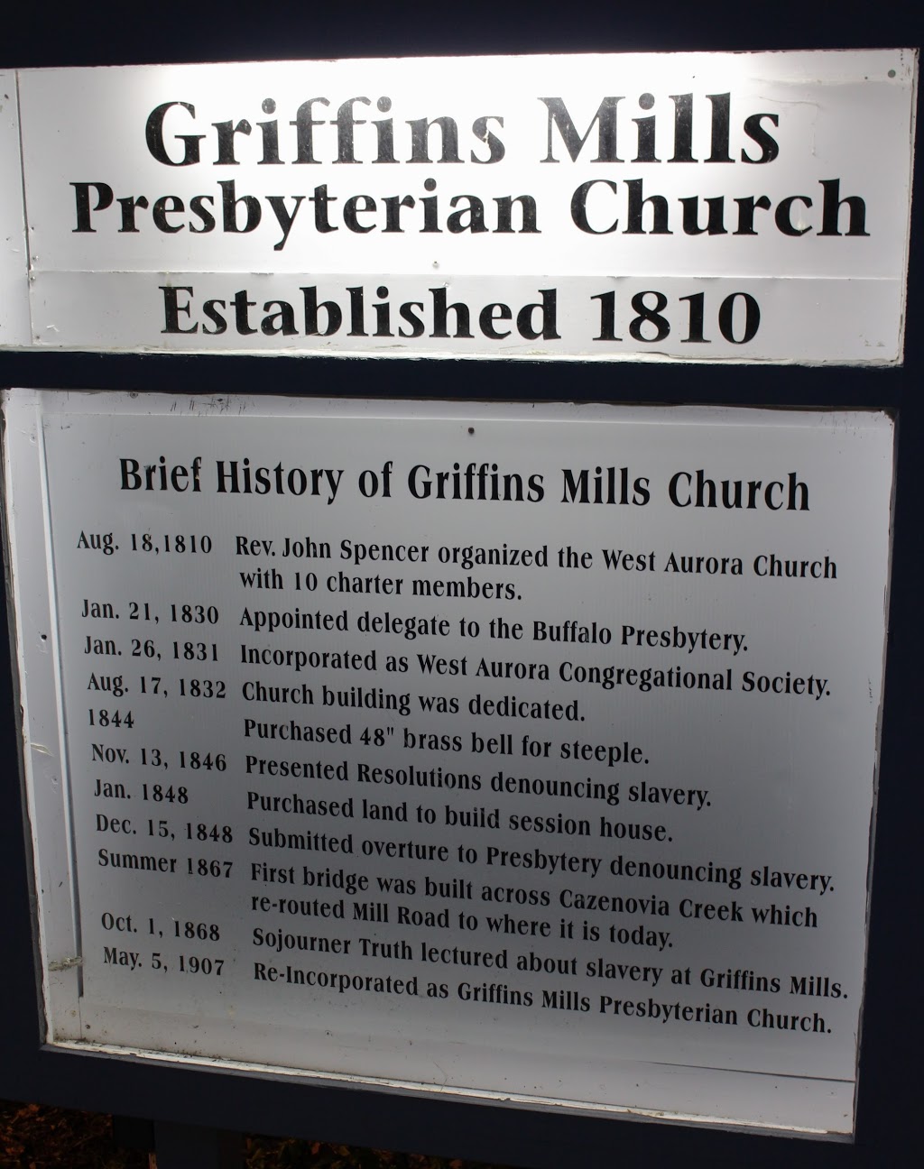Griffins Mills Presbyterian Church | 1809 Mill Rd, West Falls, NY 14170, USA