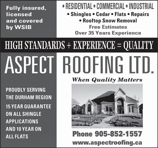 Aspect Roofing | 5549 Durham Regional Hwy 47, Uxbridge, ON L9P 1R4, Canada | Phone: (905) 852-1557