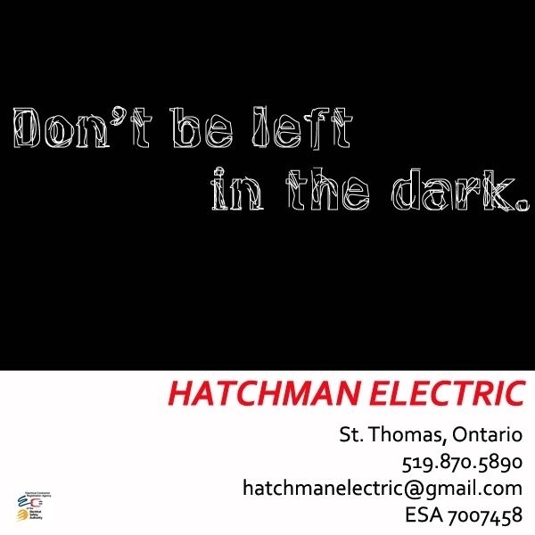 Hatchman Electric Inc. | 9523 Tower Rd, St Thomas, ON N5P 3S7, Canada | Phone: (519) 870-5890