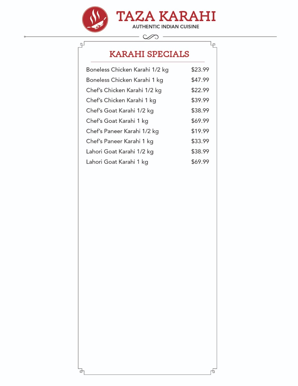 Taza Karahi | 1975 Cottrelle Blvd, Brampton, ON L6P 2Z8, Canada | Phone: (905) 915-8292