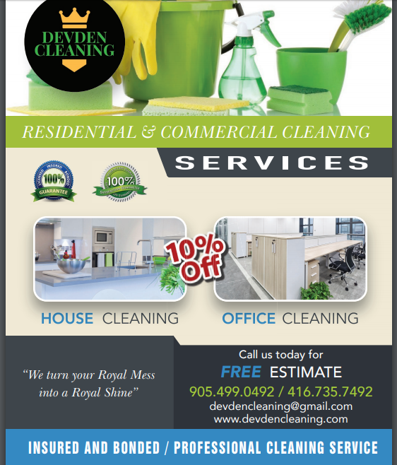 DevDen Cleaning Services | 39 Chipstead Ave, Brampton, ON L6X 4H2, Canada | Phone: (905) 499-0492
