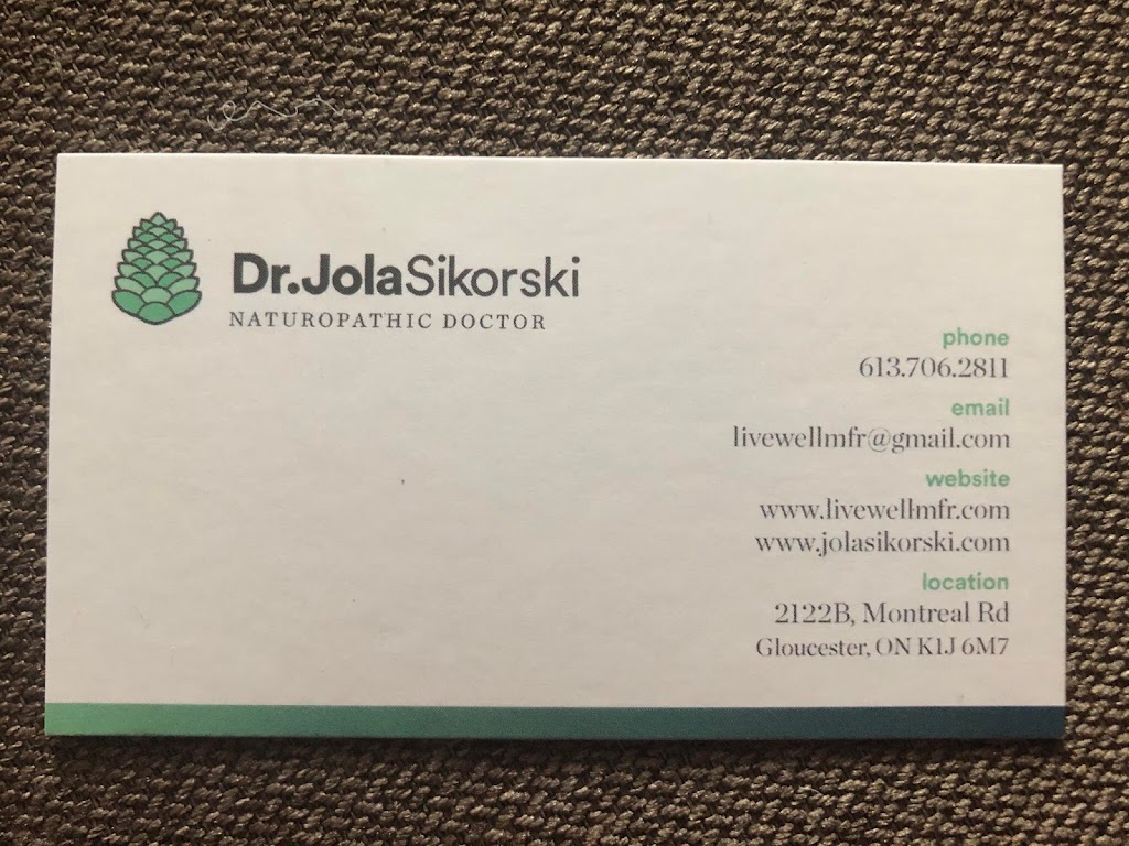Dr. Jola Sikorski, ND | 2122B Montréal Rd, Gloucester, ON K1J 6M7, Canada | Phone: (613) 706-2811