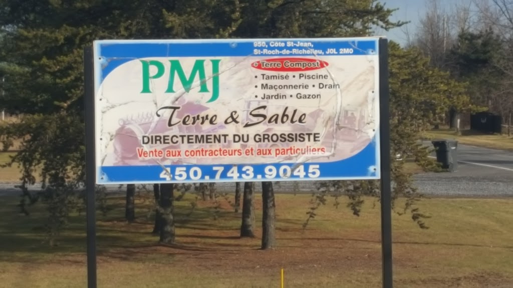 Sabliere PMJ Inc | point of interest | 950 Côte Saint-Jean, Saint-Roch-de-Richelieu, QC J0L 2M0, Canada | 4507439045 OR +1 450-743-9045