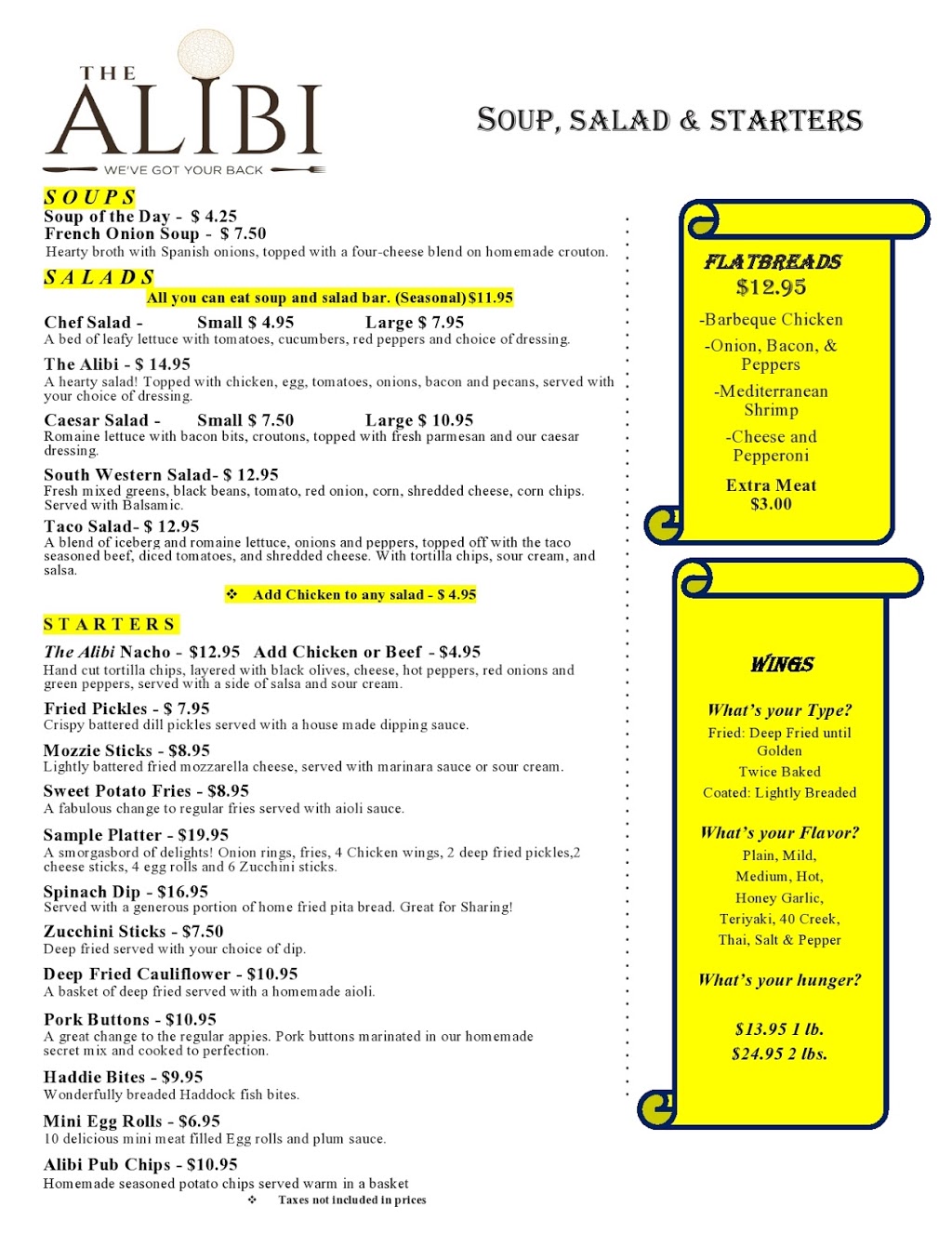 The Alibi Restaurant | 10912 Golf Club Rd, Iroquois, ON K0E 1K0, Canada | Phone: (613) 652-4343