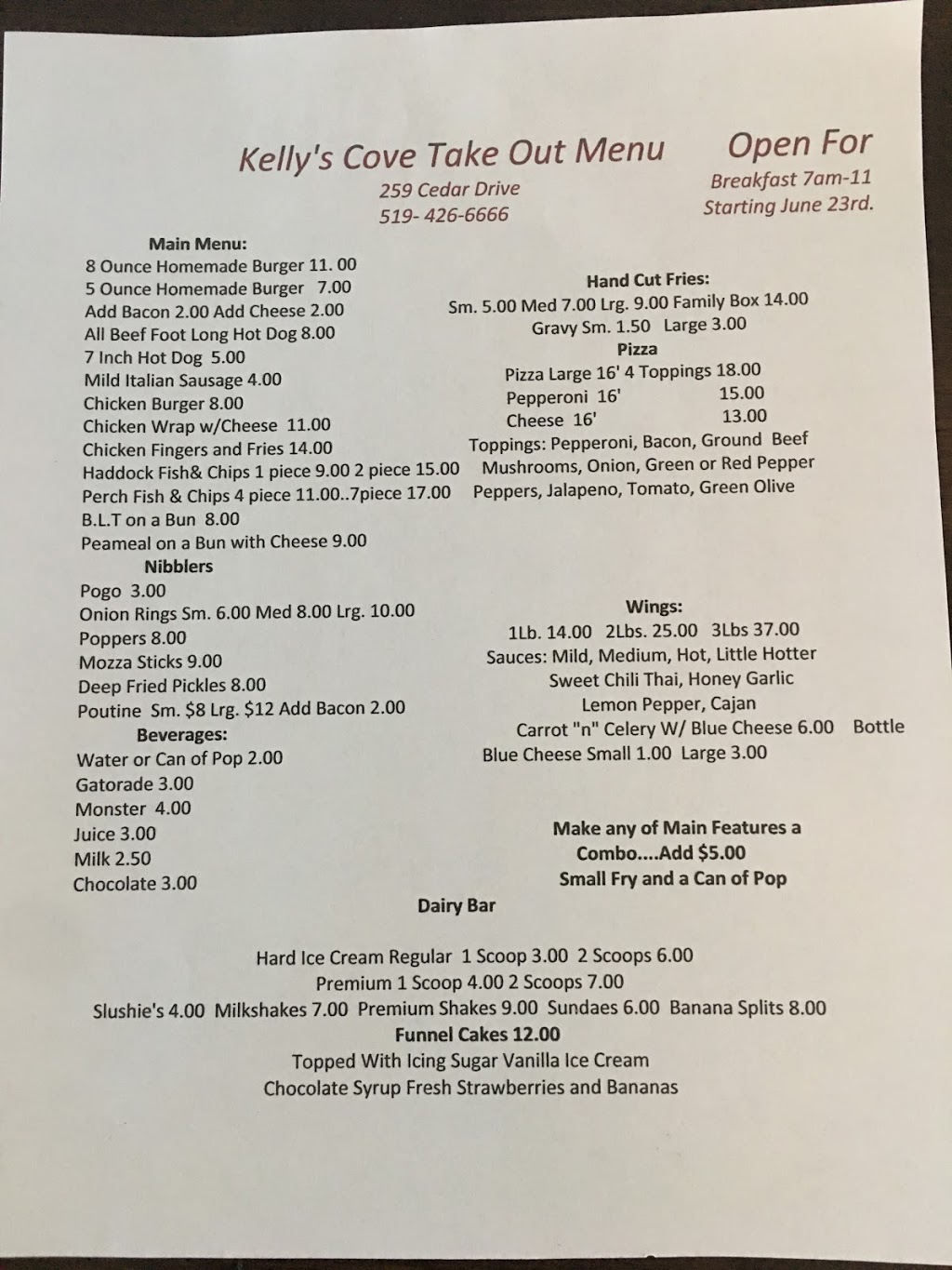 Kellys Cove | 259 Cedar Dr, Turkey Point, ON N0A 1T0, Canada | Phone: (519) 426-6666