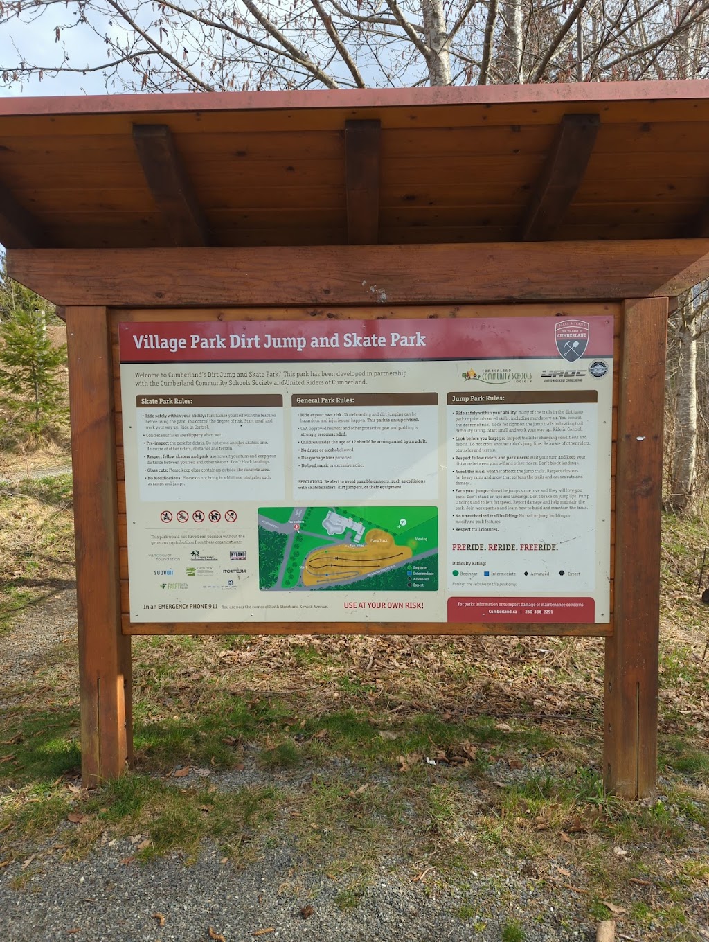 Village Park Dirt Jump Park | Keswick Ave, Cumberland, BC V0R 1S0, Canada | Phone: (250) 336-2291
