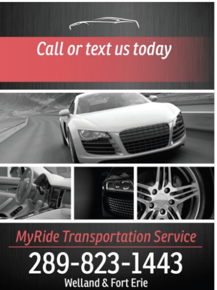 MyRide Transportation Service | 128 Bethune Ave, Welland, ON L2A 2G9, Canada | Phone: (289) 823-1443