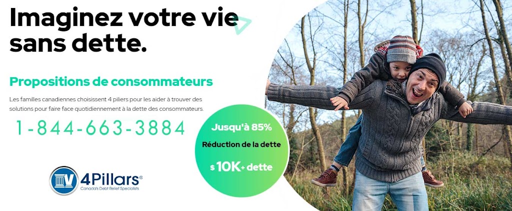 4 Pillars Debt Relief Laval | 1776 Boulevard des Laurentides Suite 200, Vimont, QC H7M 2P6, Canada | Phone: (844) 663-3883