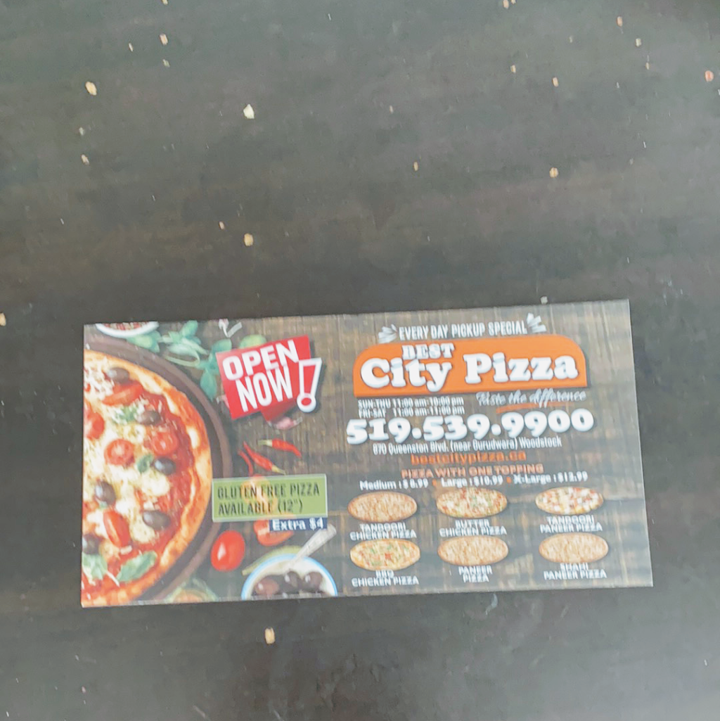 Best City Pizza | Kingsman Plaza 870 Queenston, Boulevard, Woodstock, ON N4T 0M4, Canada | Phone: (519) 539-9900