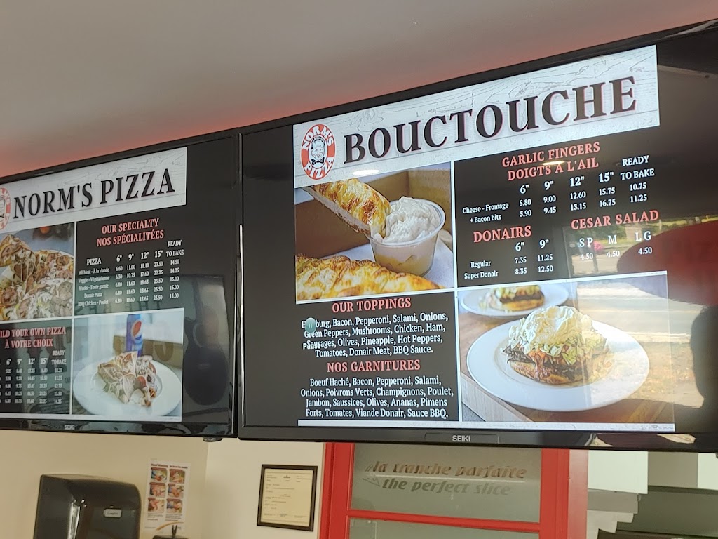 Norms Pizza Bouctouche, N.B. | 118 Irving Blvd, Bouctouche, NB E4S 3L5, Canada | Phone: (506) 743-5555