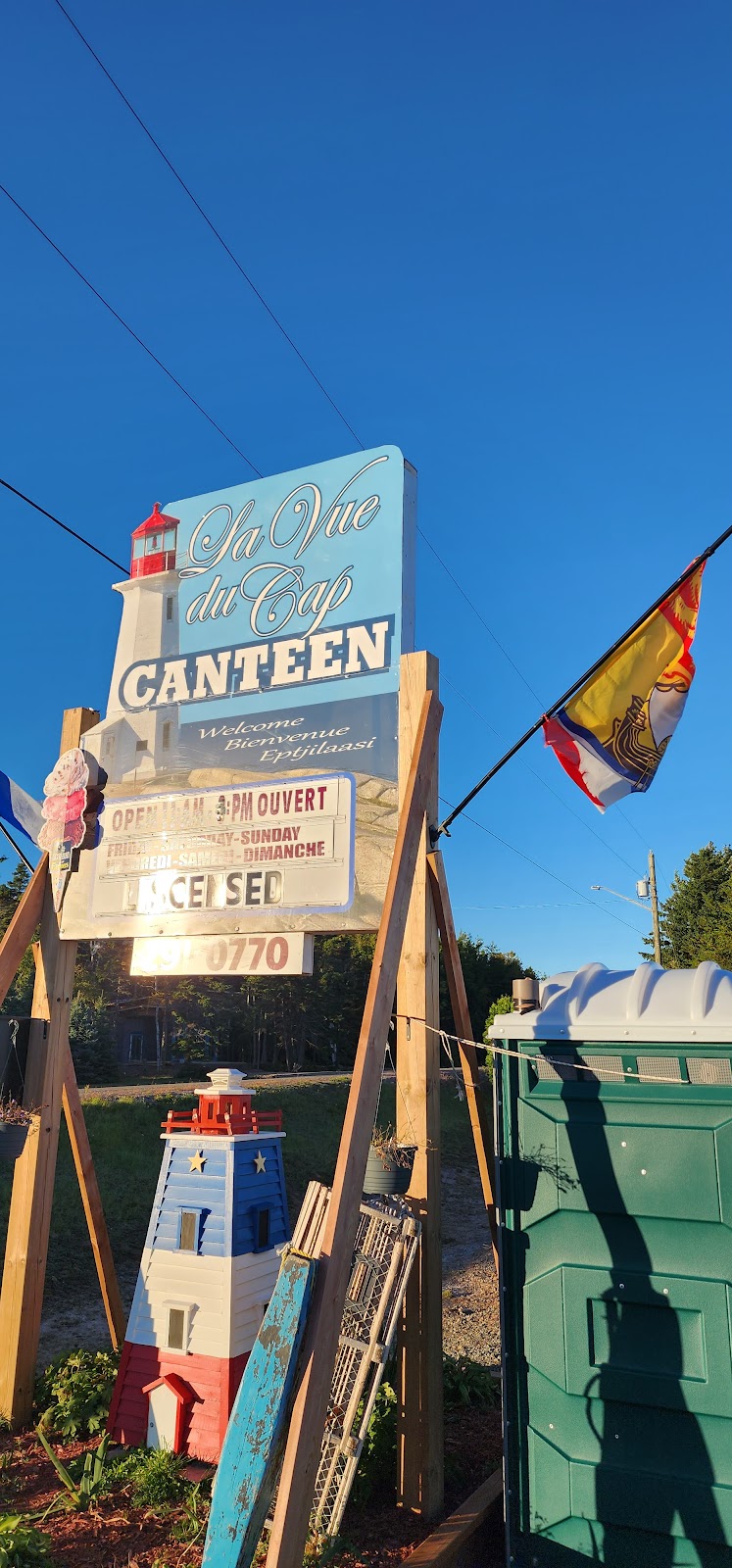 La Vue du Cap Canteen | 2084 NB-505, Richibucto-Village, NB E4W 1M2, Canada | Phone: (506) 291-0770