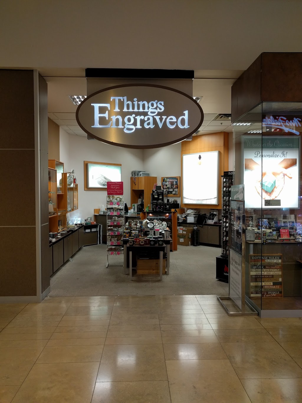 Things Engraved | Erin Mills Town Centre, 5100 Erin Mills Pkwy, Mississauga, ON L5M 4Z5, Canada | Phone: (905) 569-6671