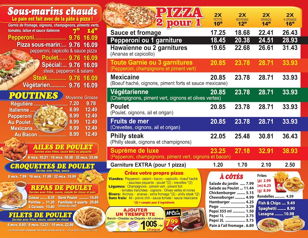Pizza 2 Pour 1 | 3670 Rue Fleury E, Montréal-Nord, QC H1H 2S6, Canada | Phone: (514) 324-8369