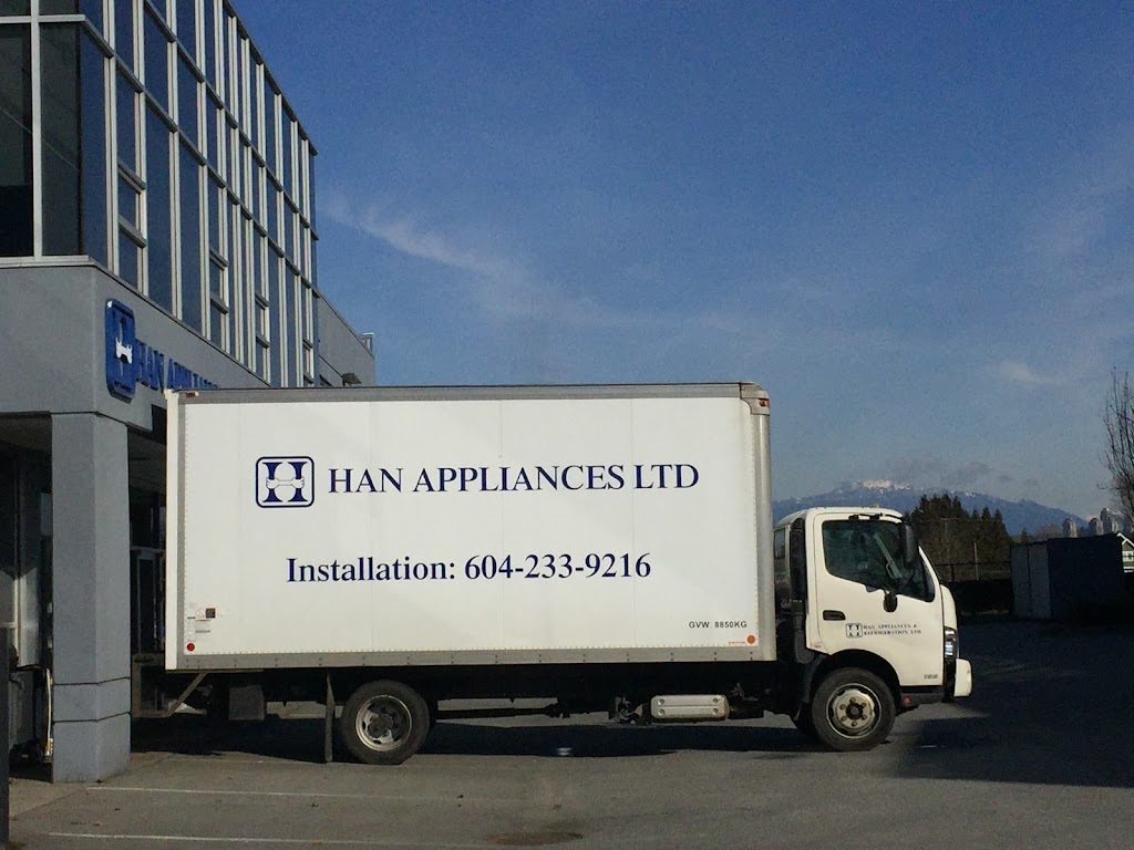 Han Appliances Ltd | 22091 Fraserwood Way, Richmond, BC V6W 0A8, Canada | Phone: (604) 233-9216