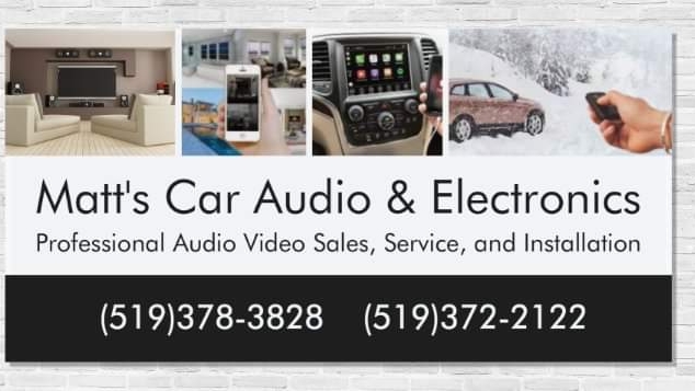 Matts Car Audio & Electronics | 231 8th St E, Owen Sound, ON N4K 1L2, Canada | Phone: (519) 378-3828
