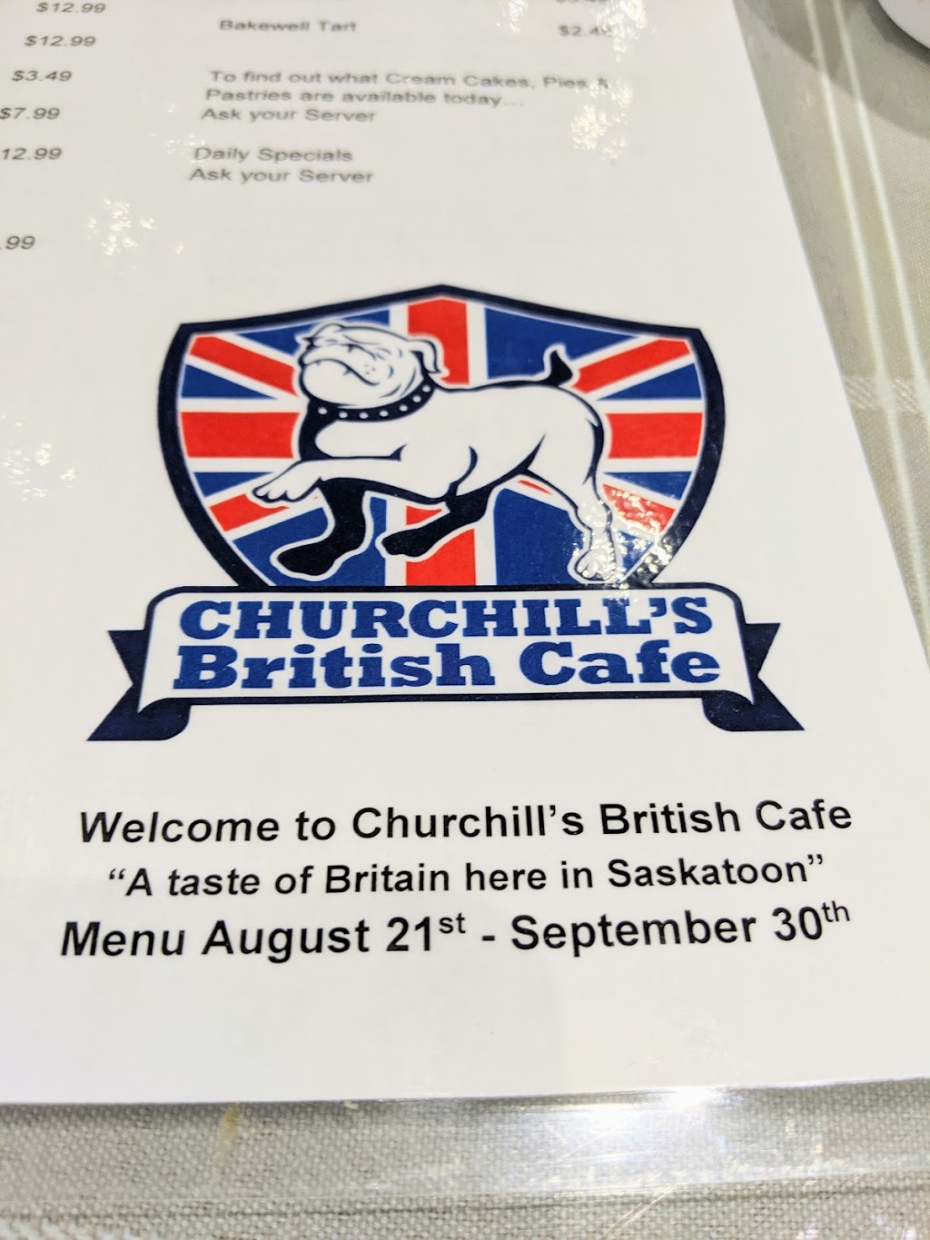 Churchills British Cafe | 1702 Idylwyld Dr N, Saskatoon, SK S7L 1B3, Canada | Phone: (306) 979-2748