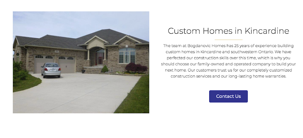 Bogdanovic Construction Inc | 808 Parkplace, Kincardine, ON N2Z 2X3, Canada | Phone: (519) 396-9090