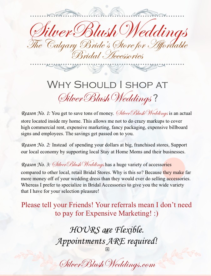 SilverBlushWeddings | 111 Woodpark Terrace SW, Calgary, AB T2W 6E7, Canada | Phone: (403) 999-2322