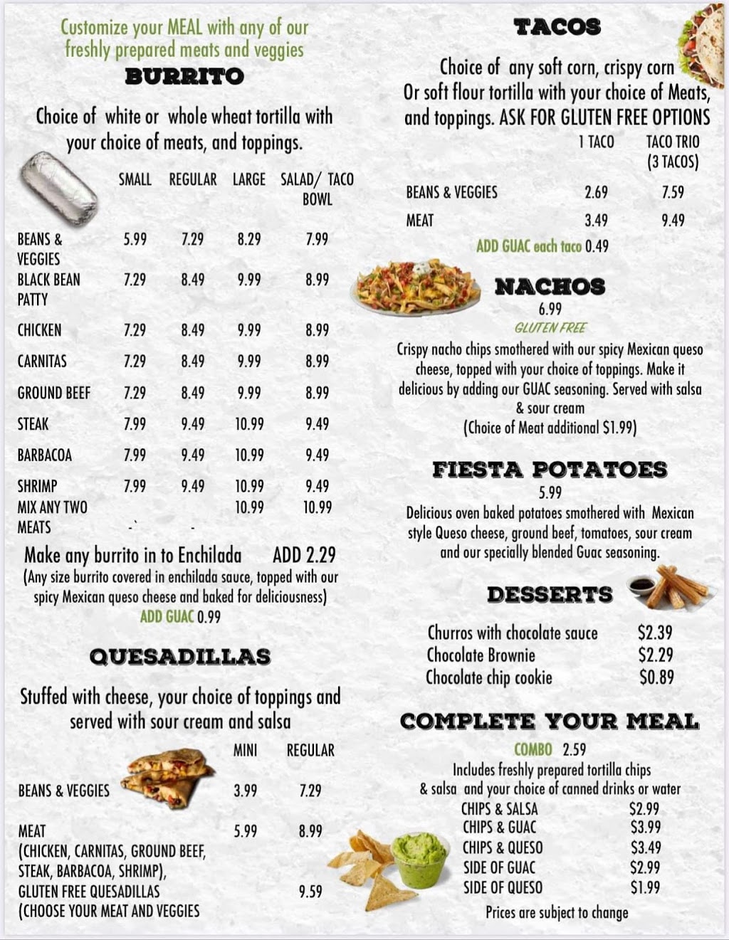Guac Mexi Grill | 1890 Mosley St Unit# 3, Wasaga Beach, ON L9Z 1Z4, Canada | Phone: (705) 429-8422
