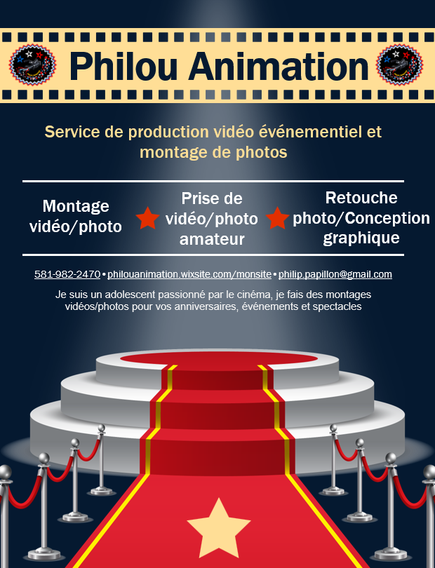 Philou Animation | 236 Rue Belleau, Donnacona, QC G3M 0A6, Canada | Phone: (581) 982-2470