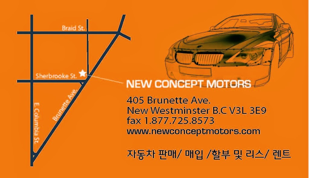 New Concept Motors | 405 Brunette Ave, New Westminster, BC V3L 3E9, Canada | Phone: (778) 355-8949
