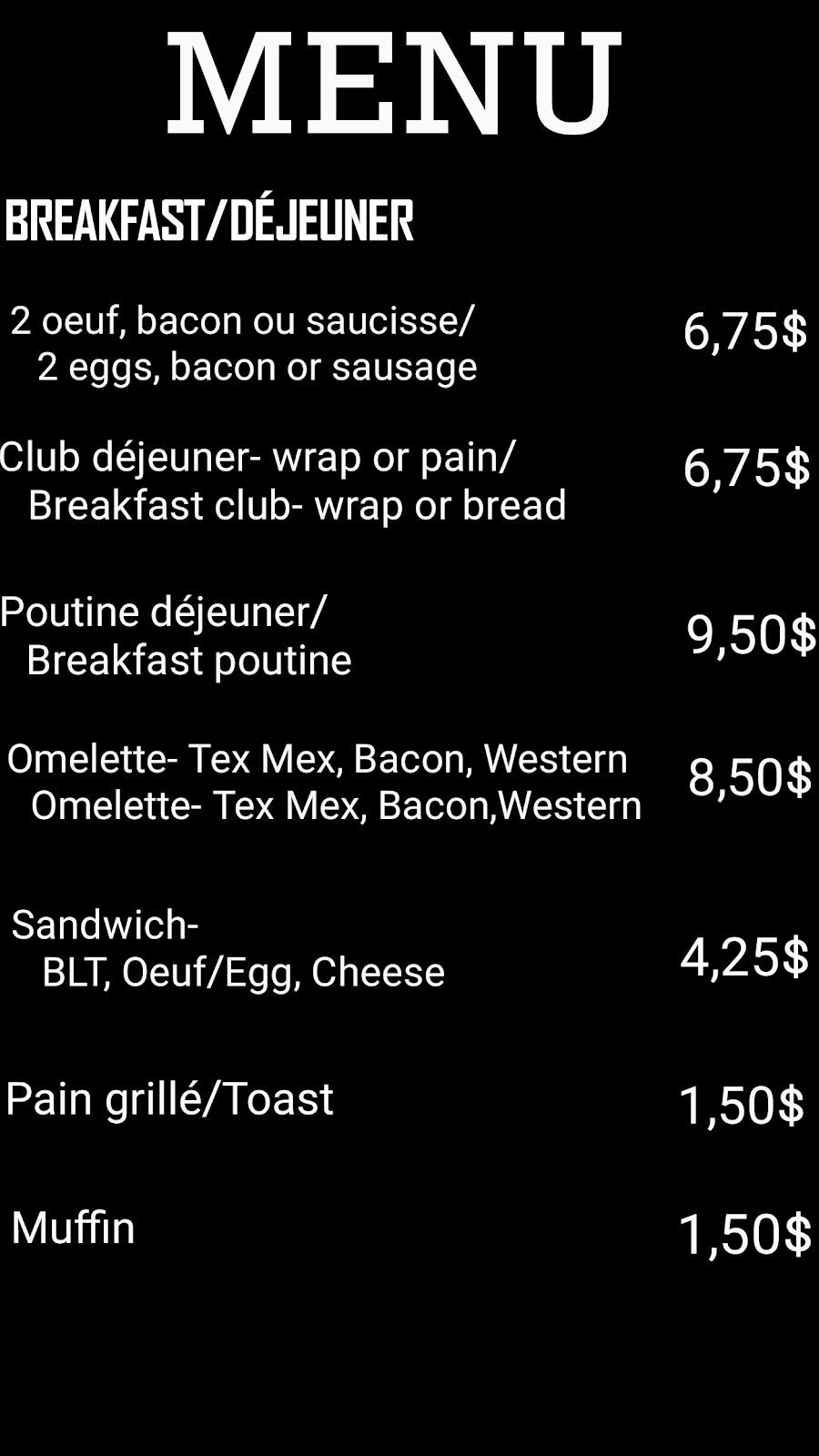 Cantine Claudine | 418 Lemay St, Clarence Creek, ON K0A 1N0, Canada | Phone: (613) 668-6552