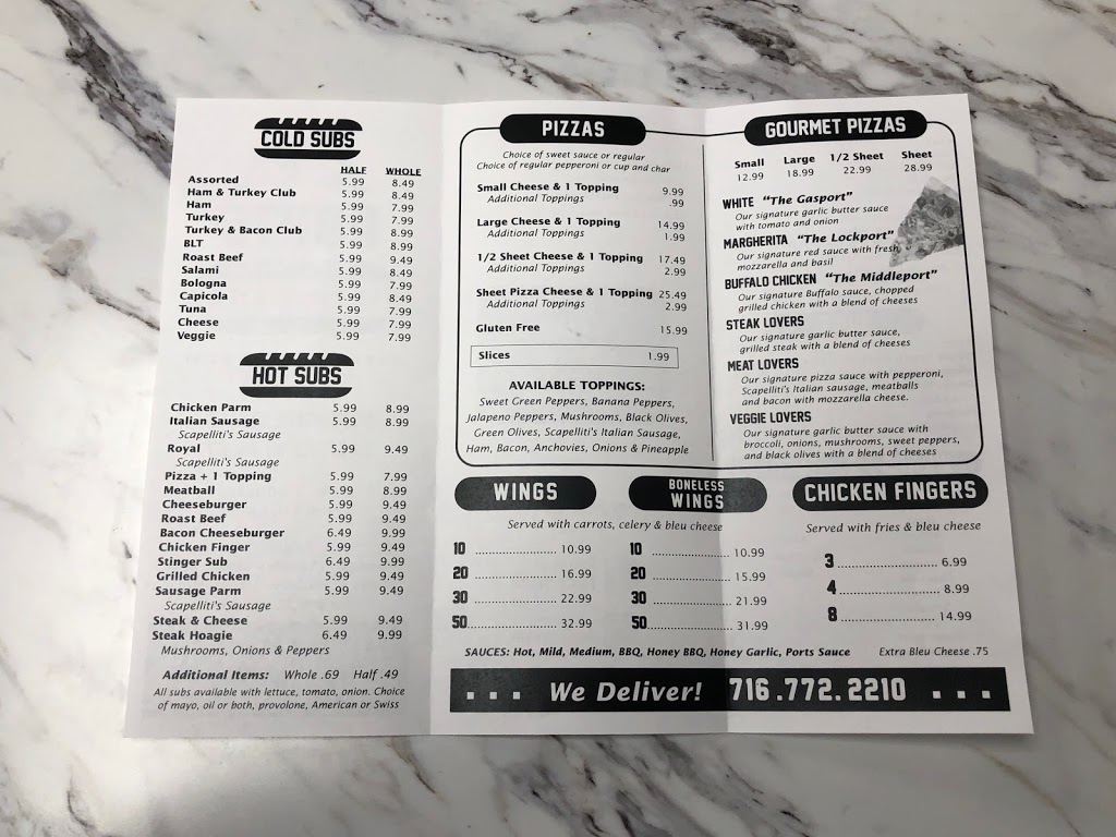 Ports Pizza & Subs | 8396 State St, Gasport, NY 14067, USA | Phone: (716) 772-2210
