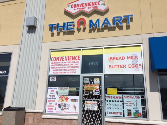 The Mart Convenience Shipping & Print Store | convenience store | 3945 Doug Leavens Blvd, Mississauga, ON L5N 0A5, Canada | 9057859752 OR +1 905-785-9752