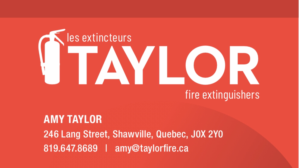 Les extincteurs Taylor Fire Extinguishers | 246 Rue Lang, Shawville, QC J0X 2Y0, Canada | Phone: (819) 647-8689