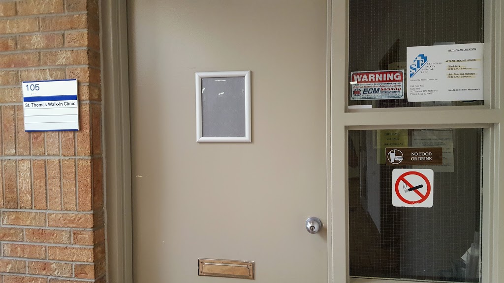 St Thomas Walk-In Medical Clinic | 230 First Ave #105, St Thomas, ON N5R 4P5, Canada | Phone: (519) 633-9627