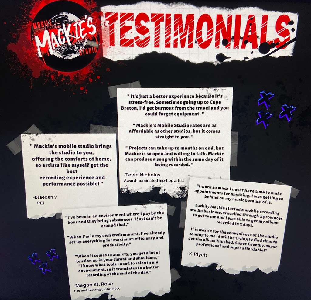 Mackies Mobile Studio | Bunker Hill, Stellarton, NS B0K 1S0, Canada | Phone: (782) 233-3355