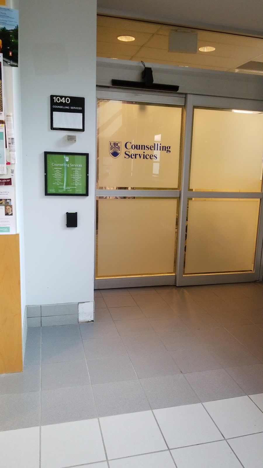 UBC Student Counselling Services | 1874 E Mall, Vancouver, BC V6T 1Z1, Canada | Phone: (604) 822-3811