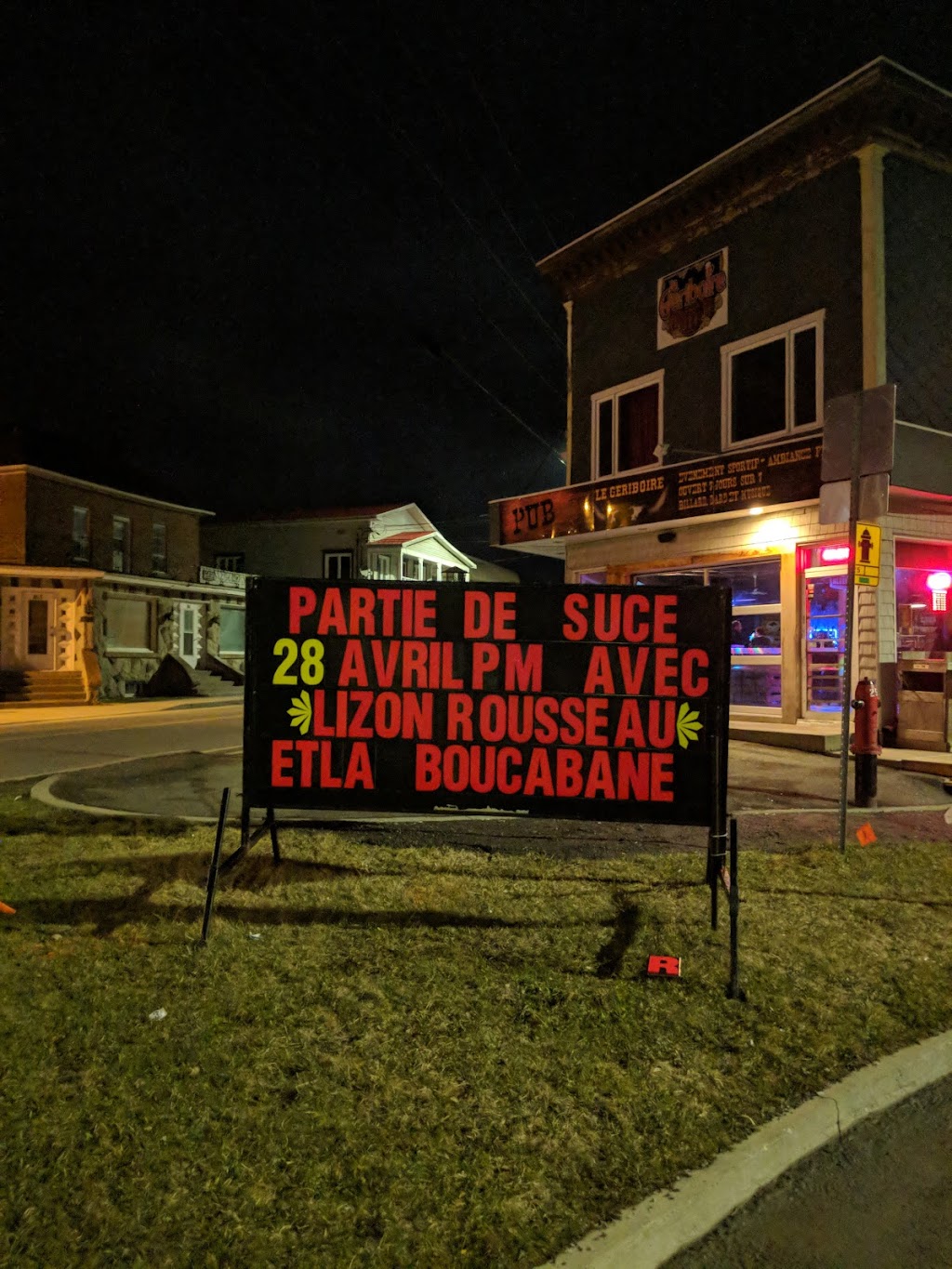 Pub Le Gériboire | 150 Rue Champoux, Disraeli, QC G0N 1E0, Canada | Phone: (581) 209-0069
