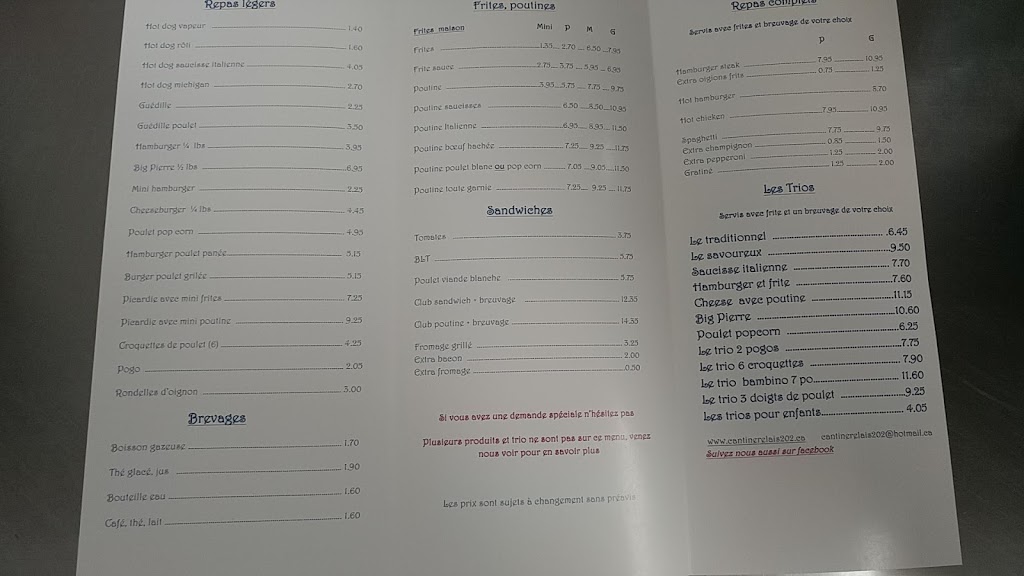 Cantine Relais 202 | 59 QC-202, Lacolle, QC J0J 1J0, Canada | Phone: (450) 246-3550
