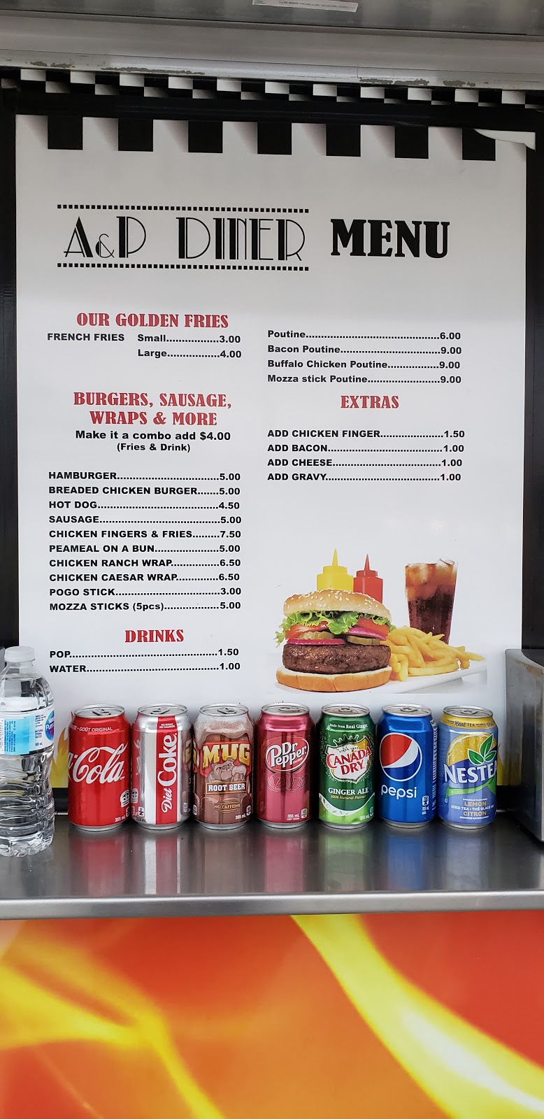 A&P Diner | 101 Wayne Gretzky Pkwy, Brantford, ON N3S 7N9, Canada | Phone: (226) 922-7663