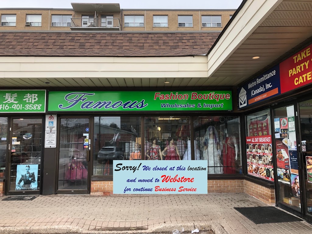 Famous Fashion Boutique Inc | 707 Kennedy Rd #102, Scarborough, ON M1K 2C1, Canada | Phone: (647) 367-1860