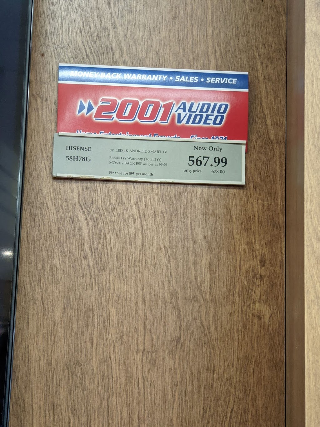 2001 Audio Video | 56 Barrie View Dr #3, Barrie, ON L4N 8V4, Canada | Phone: (705) 726-3633