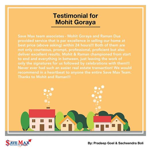 Mohit Goraya - Save Max Real Estate Inc. | 6755 Mississauga Rd # 304, Mississauga, ON L5N 7Y2, Canada | Phone: (416) 556-9461