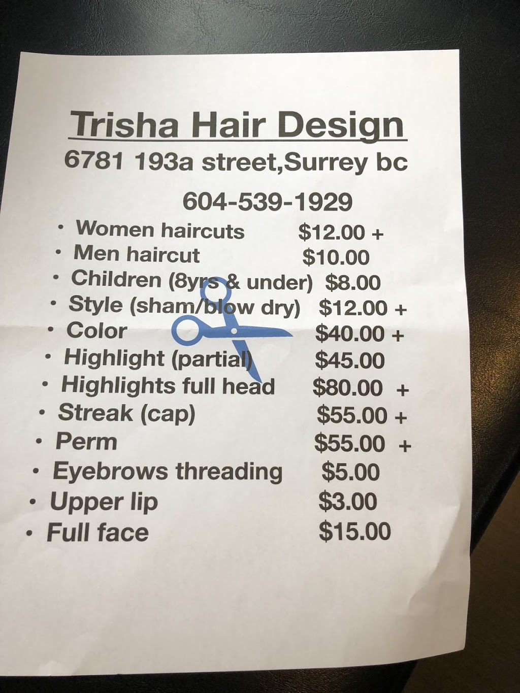 Trisha Hair Design | 6781 193a St, Surrey, BC V4N 0B8, Canada | Phone: (604) 539-1928