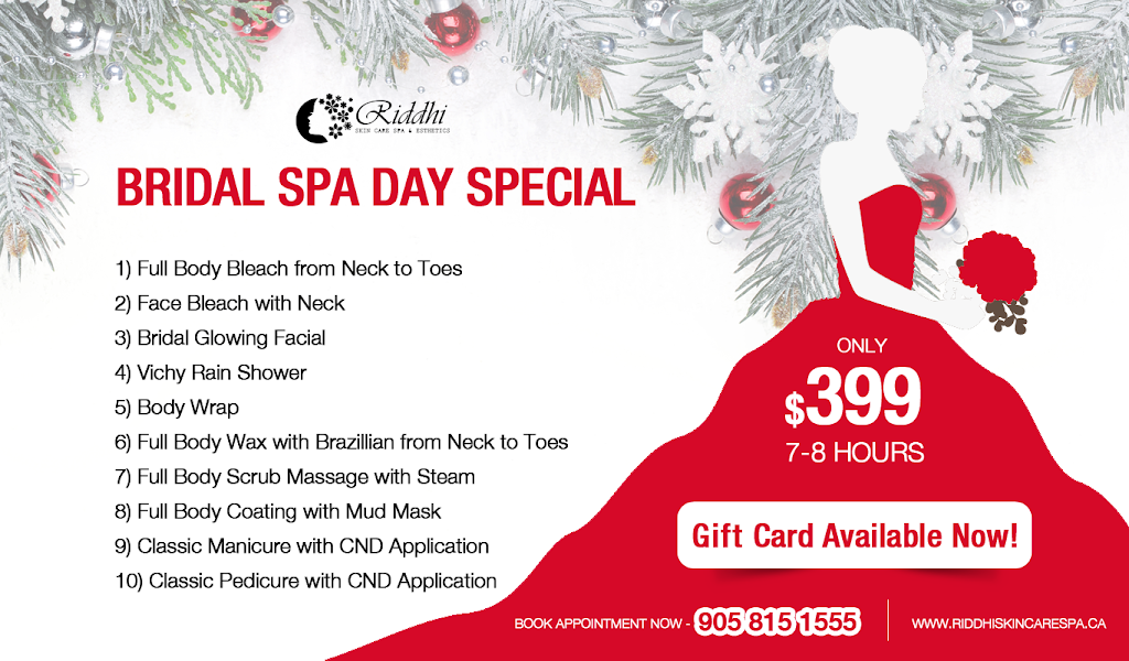 Riddhi Skin Care Spa & Esthetics | 627 Lyons Ln b5, Oakville, ON L6J 5Z7, Canada | Phone: (905) 456-9555
