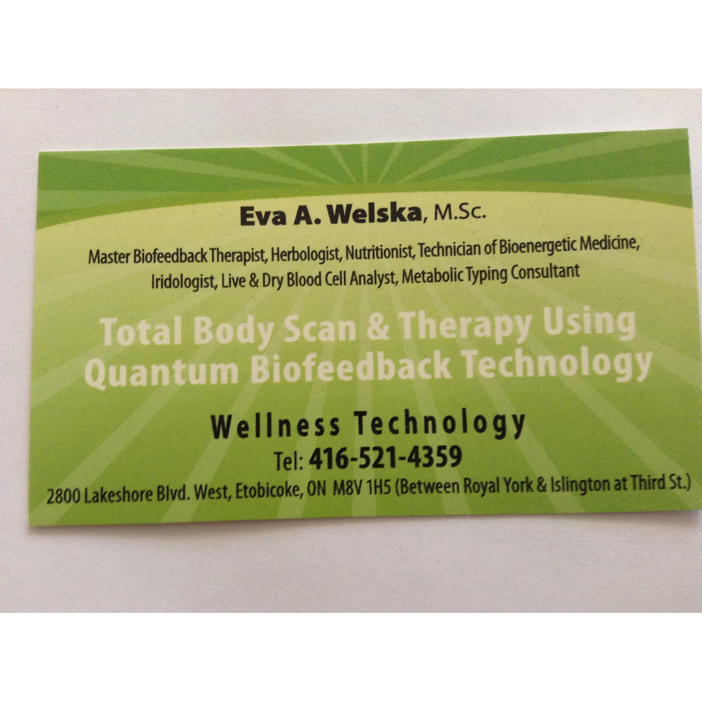 Wellness Technologies | 2800 Lake Shore Blvd W, Etobicoke, ON M8V 1H5, Canada | Phone: (416) 521-4359