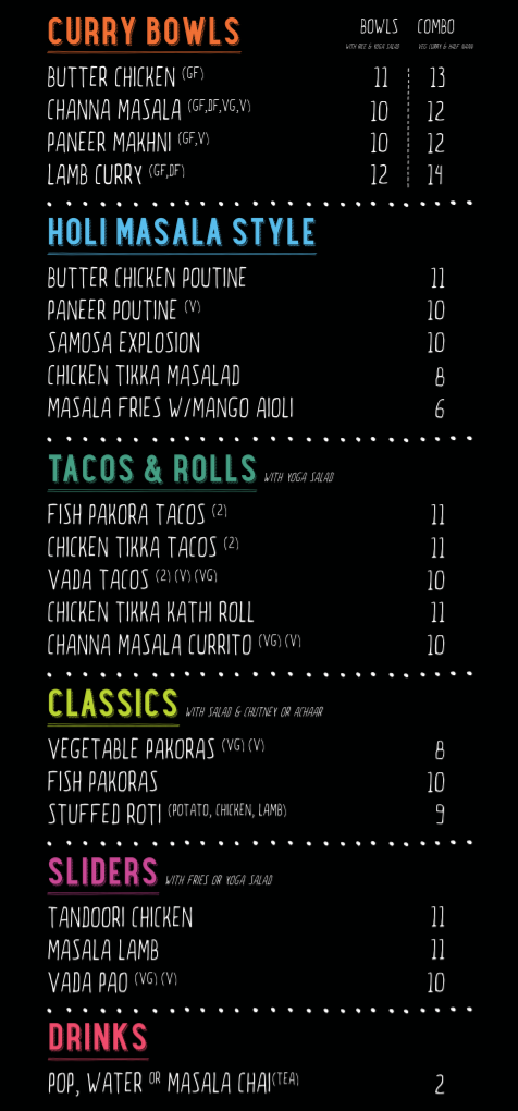 Holi Masala Food Truck Commissary | 8273 Ross St, Vancouver, BC V5X 4W1, Canada | Phone: (778) 683-4480