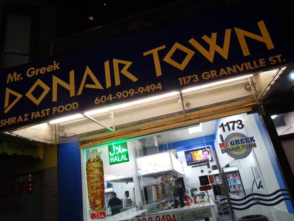 Mr Greek Donair Town | 1173 Granville St, Vancouver, BC V6Z 1M1, Canada | Phone: (604) 909-9494